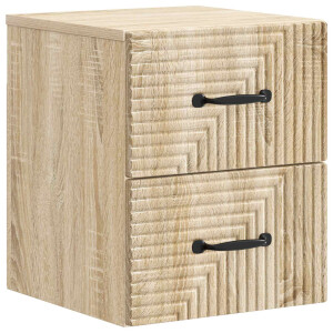 vidaXL Wandbeugel Bedkast Sonoma Eiken 34,5 x 33 x 40 cm Bewerkt hout