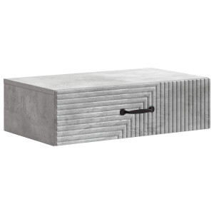 vidaXL Wandmontage Zijtafel Betongrijs 59 x 34,5 x 17 cm Bewerkt hout