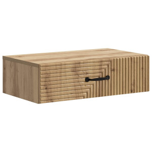 vidaXL Wandmontage Zijtafel Artisanaal eiken 59 x 34,5 x 17 cm