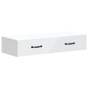 vidaXL Wandmontage Zijtafel Wit 87,5 x 34,5 x 17 cm Bewerkt hout