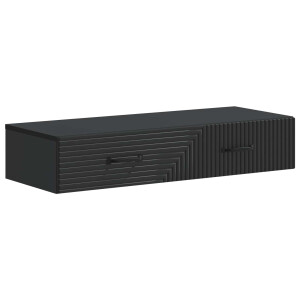 vidaXL Wandmontage Zijtafel Zwart 87,5 x 34,5 x 17 cm Bewerkt hout