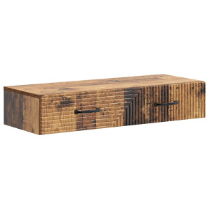 vidaXL Wandmontage Zijtafel Oud hout 87,5 x 34,5 x 17 cm Bewerkt hout