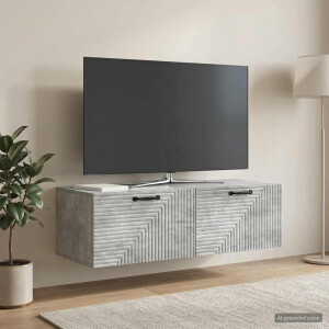 vidaXL Wandbeugel TV-kast Betongrijs 98 x 41 x 30 cm Bewerkt hout