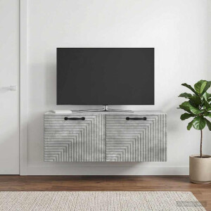 vidaXL Wandbeugel TV-kast Betongrijs 78,5 x 31 x 30 cm Bewerkt hout