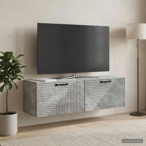 vidaXL Wandbeugel TV-kast Betongrijs 98 x 31 x 30 cm Bewerkt hout