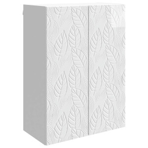 vidaXL Wandkast Hoogglans Wit 66 x 34,5 x 90 cm Bewerkt hout