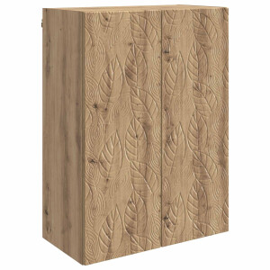 vidaXL Wandkast Artisanaal eiken 66 x 34,5 x 90 cm Bewerkt hout