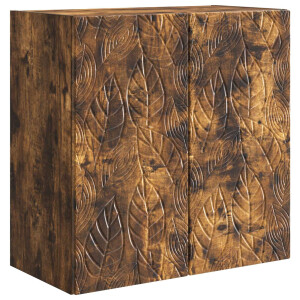 vidaXL Wandkast Gerookt eiken 59 x 31 x 60 cm Bewerkt hout