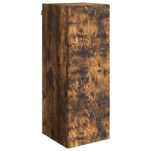 vidaXL Wandkast Gerookt eiken 33 x 34,5 x 90 cm Bewerkt hout