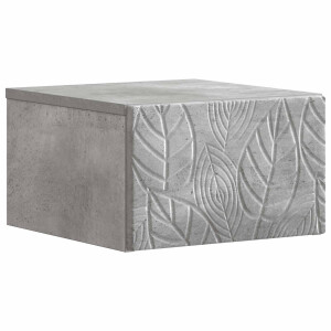 vidaXL Wandmontage Zijtafel Betongrijs 34,5 x 33 x 20 cm Bewerkt hout