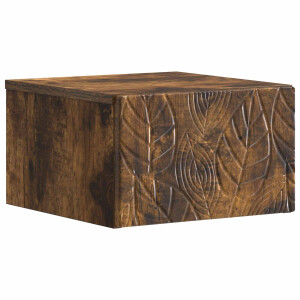 vidaXL Wandmontage Zijtafel Gerookt eiken 34,5 x 33 x 20 cm