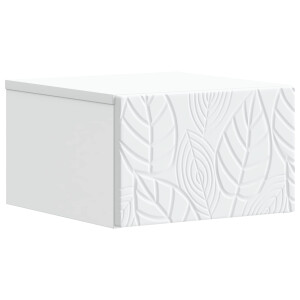 vidaXL Wandbeugel Bedkast Wit 49 x 34,5 x 20 cm Bewerkt hout