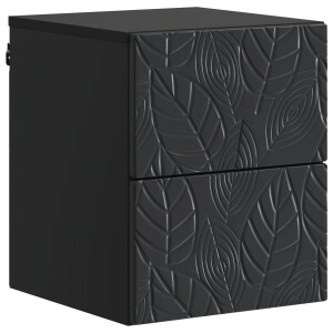 vidaXL Wandbeugel Bedkast Zwart 34,5 x 33 x 40 cm Bewerkt hout