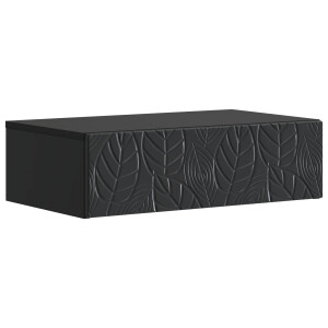 vidaXL Wandmontage Zijtafel Zwart 59 x 34,5 x 17 cm Bewerkt hout