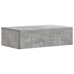 vidaXL Wandmontage Zijtafel Betongrijs 59 x 34,5 x 17 cm Bewerkt hout