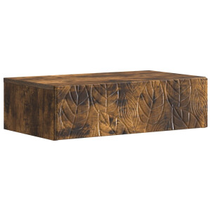 vidaXL Wandmontage Zijtafel Gerookt eiken 59 x 34,5 x 17 cm