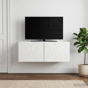 vidaXL Wandbeugel TV-kast 78,5 x 41 x 30 cm Hoogglans Wit Bewerkt hout