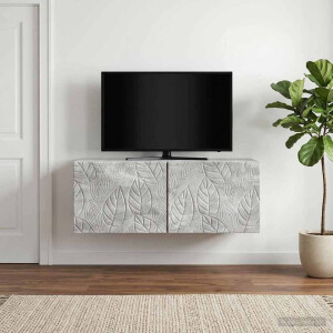 vidaXL Wandbeugel TV-kast 98 x 41 x 30 cm Betongrijs Bewerkt hout