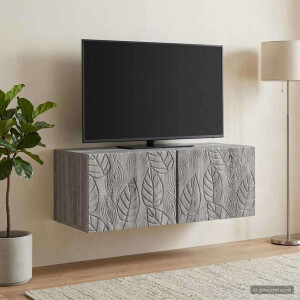vidaXL Wandbeugel TV-kast 59,5 x 31 cm Grijs Sonoma Bewerkt hout