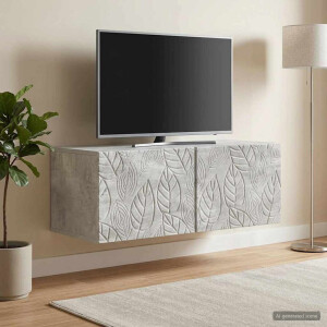 vidaXL Wandbeugel TV-kast 78,5 x 31 cm Betongrijs Bewerkt hout