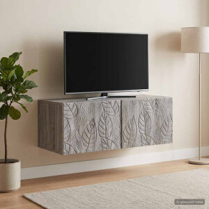 vidaXL Wandbeugel TV-kast 78,5 x 31 cm Grijs Sonoma Bewerkt hout