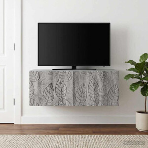 vidaXL Wandbeugel TV-kast 98 x 31 cm Grijs Sonoma Bewerkt hout