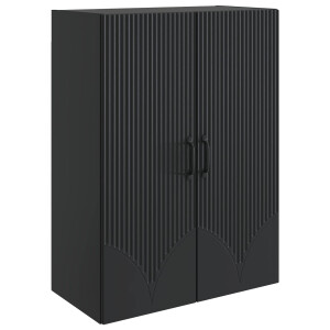 vidaXL Wandkast Zwart 66 x 34,5 x 90 cm Bewerkt hout