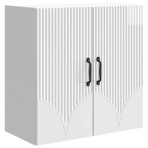 vidaXL Wandkast Hoogglans Wit 59 x 31 x 60 cm Bewerkt hout