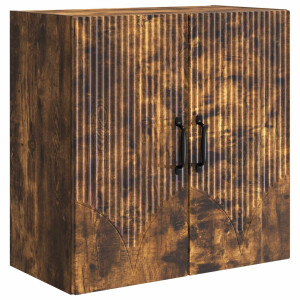 vidaXL Wandkast Gerookt eiken 59 x 31 x 60 cm Bewerkt hout