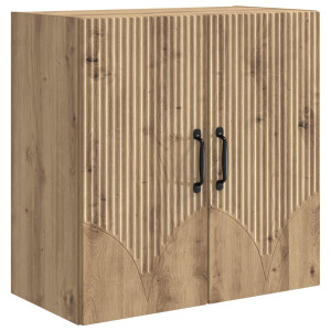 vidaXL Wandkast Artisanaal eiken 59 x 31 x 60 cm Bewerkt hout