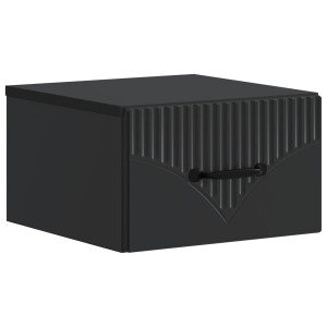 vidaXL Wandbeugel Bedkast Zwart 34,5 x 33 x 20 cm Bewerkt hout