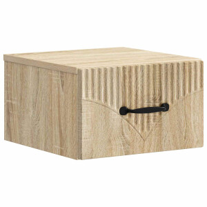 vidaXL Wandbeugel Bedkast Sonoma Eiken 34,5 x 33 x 20 cm Bewerkt hout