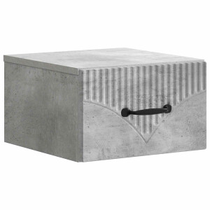 vidaXL Wandbeugel Bedkast Betongrijs 34,5 x 33 x 20 cm Bewerkt hout