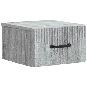 vidaXL Wandbeugel Bedkast Grijs sonoma 34,5 x 33 x 20 cm Bewerkt hout
