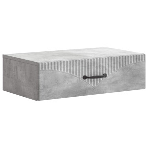vidaXL Wandmontage Zijtafel Betongrijs 59 x 34,5 x 17 cm Bewerkt hout