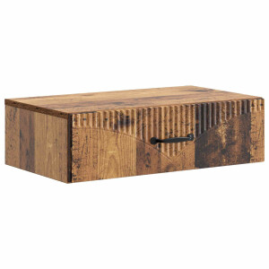vidaXL Wandmontage Zijtafel Oud hout 59 x 34,5 x 17 cm Bewerkt hout