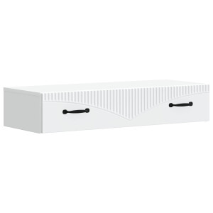 vidaXL Wandmontage Zijtafel Wit 87,5 x 34,5 x 17 cm Bewerkt hout