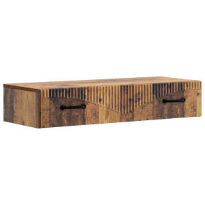 vidaXL Wandmontage Zijtafel Oud hout 87,5 x 34,5 x 17 cm Bewerkt hout