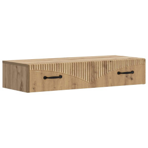 vidaXL Wandmontage Zijtafel Artisanaal eiken 87,5 x 34,5 x 17 cm