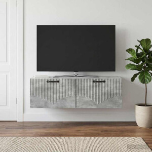 vidaXL Wandbeugel TV-kast Betongrijs 98 x 31 x 30 cm Bewerkt hout