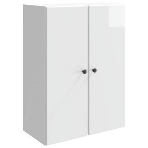 vidaXL Wandkast Hoogglans Wit 66 x 34,5 x 90 cm Bewerkt hout