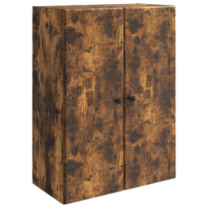 vidaXL Wandkast Gerookt eiken 66 x 34,5 x 90 cm Bewerkt hout