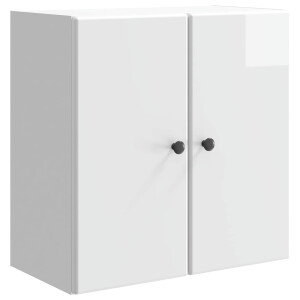 vidaXL Wandkast Hoogglans Wit 59 x 31 x 60 cm Bewerkt hout