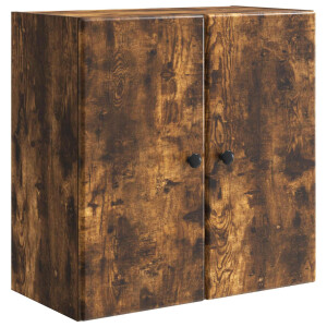 vidaXL Wandkast Gerookt eiken 59 x 31 x 60 cm Bewerkt hout
