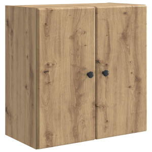 vidaXL Wandkast Artisanaal eiken 59 x 31 x 60 cm Bewerkt hout