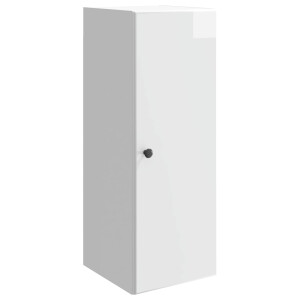 vidaXL Wandkast Hoogglans Wit 33 x 34,5 x 90 cm Bewerkt hout