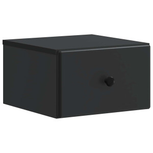 vidaXL Wandbeugel Bedkast Zwart 34,5 x 33 x 20 cm Bewerkt hout