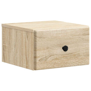 vidaXL Wandbeugel Bedkast Sonoma Eiken 34,5 x 33 x 20 cm Bewerkt hout