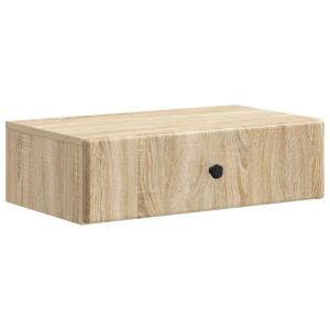 vidaXL Wandmontage Zijtafel Sonoma Eiken 59 x 34,5 x 17 cm