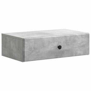 vidaXL Wandmontage Zijtafel Betongrijs 59 x 34,5 x 17 cm Bewerkt hout